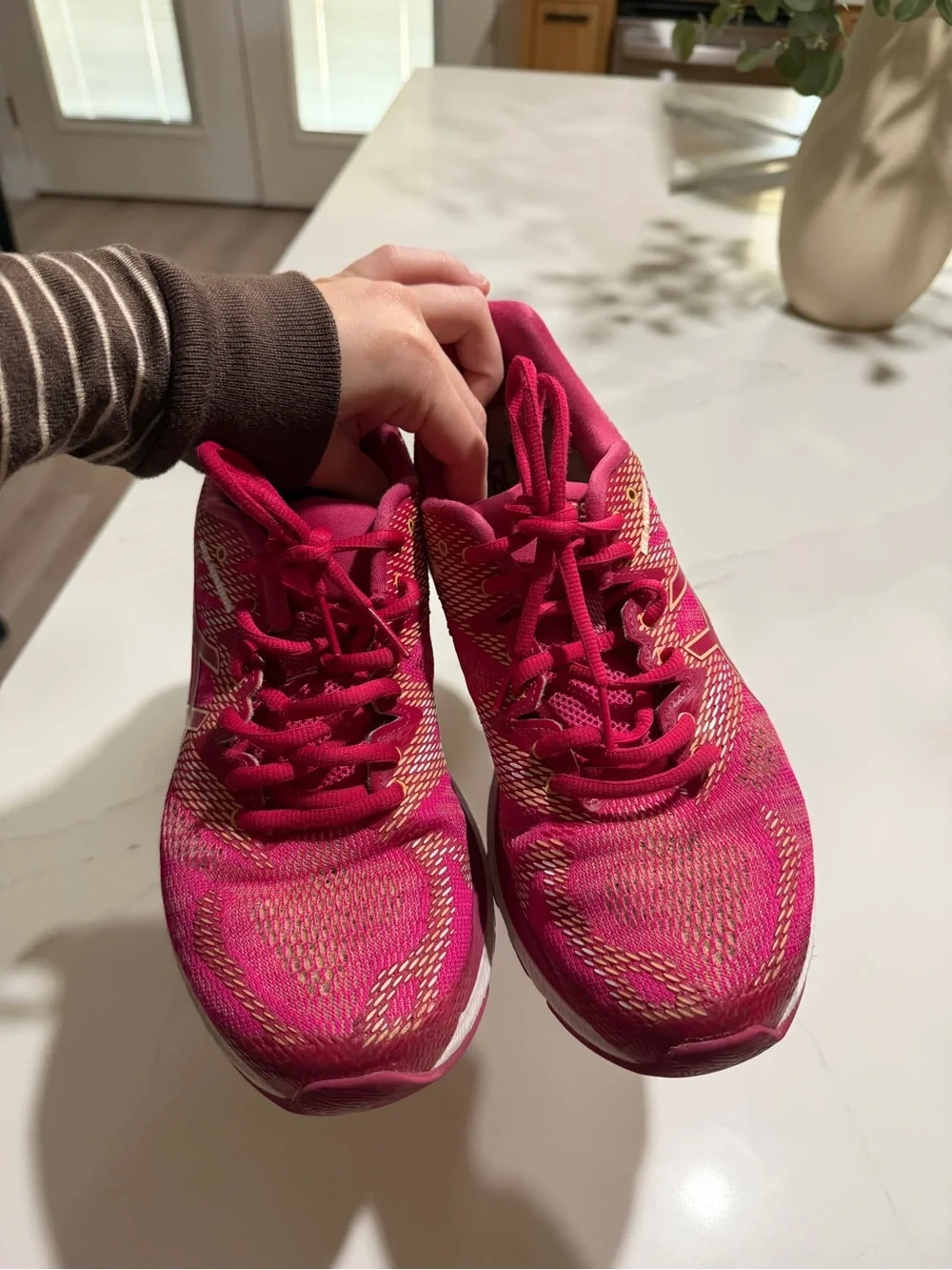ASICS Women's Hot Pink Athletic Running Shoes